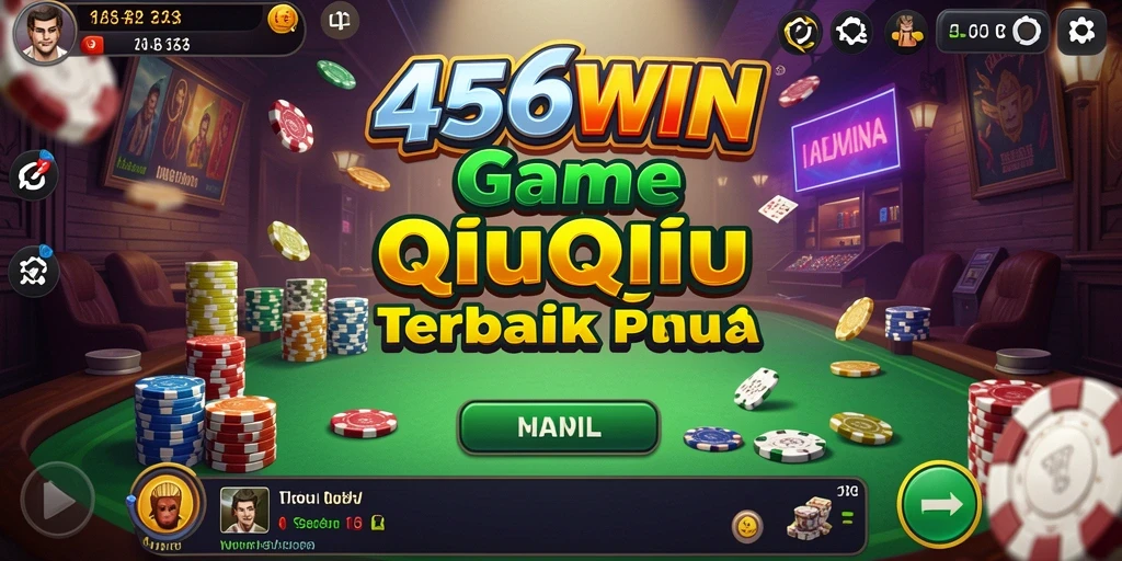 Tampilan gameplay seru dari 456WIN yang menampilkan kartu QiuQiu.