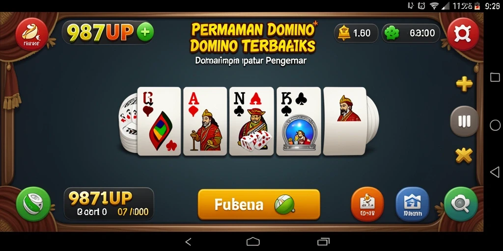 Screenshot gameplay 987UP menampilkan keseruan bermain Domino.