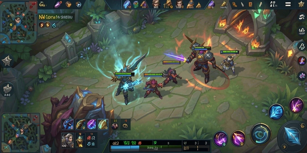 Tangkapan layar gameplay AA62 menampilkan pertarungan tim yang seru dan strategi yang mendebarkan.