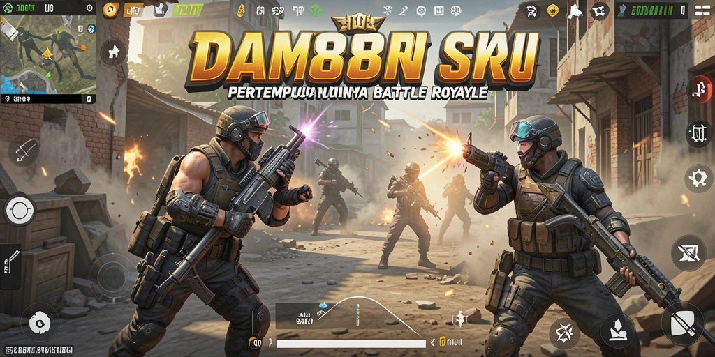 Tampilan menarik dari gameplay pertempuran di DAM88.