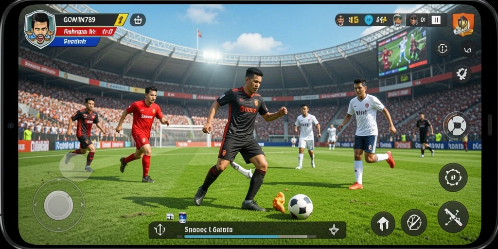 Tampilan gameplay GOWIN789 yang mengesankan dengan aksi olahraga.
