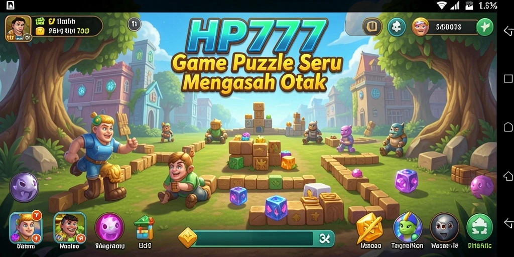 Tampilan gameplay menantang di HP777 dengan berbagai teka-teki menarik.