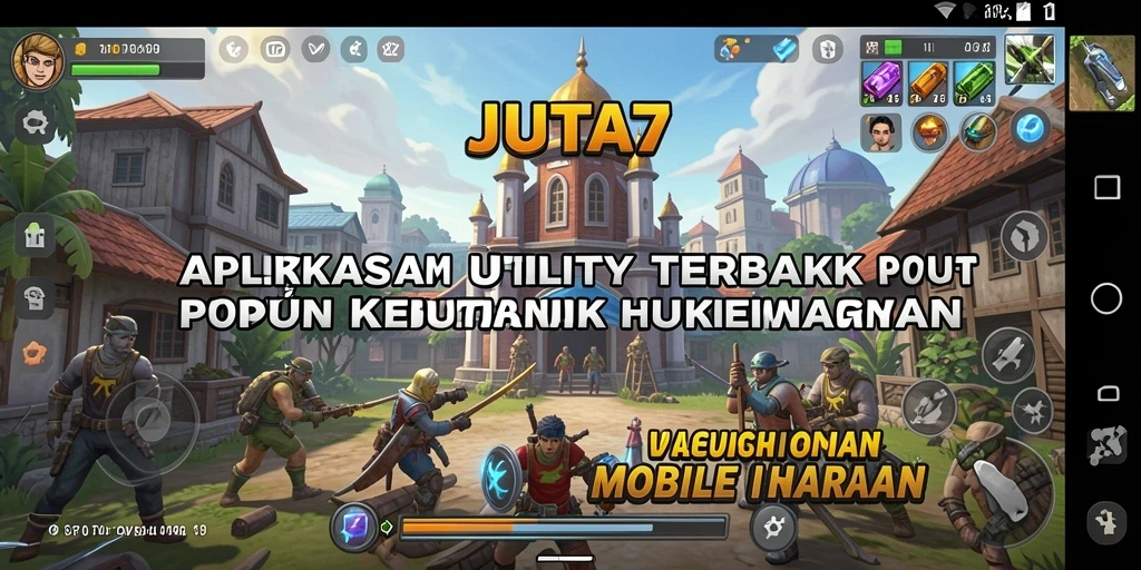 Tampilan aplikasi JUTA7 dengan fitur-fitur Utility yang menarik.