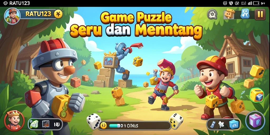 Screenshot gameplay RATU123 yang menunjukkan tantangan puzzle menarik.