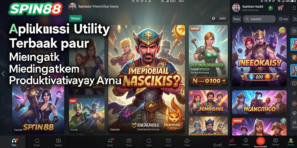 Tampilan aplikasi SPIN88 yang intuitif dan menarik.
