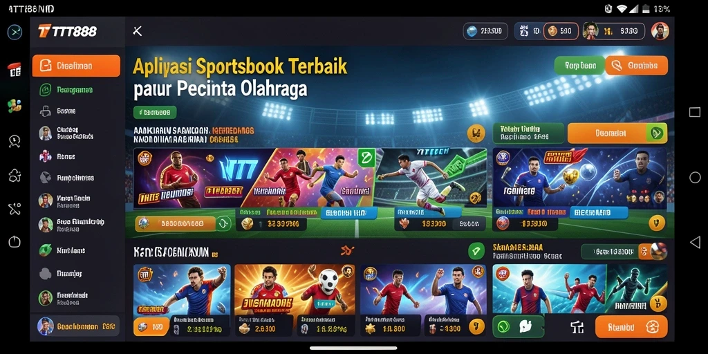 Tampilan antarmuka user-friendly TTT888 saat melakukan taruhan olahraga.